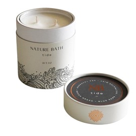 Ethics Supply Co. Nature Bath - Tide Candle - Luxury Scented Candle, Sea Lavender, Beach Grass, Saltwater & Sage, Clean Wax, Phthalate-Free, Cruelty-Free, 50-Hour Burn Time - 10.5oz