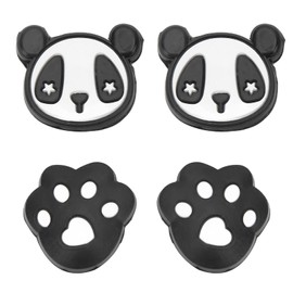 Lwuey Tennis Racket Dampeners, Cartoon Vibrations Dampener Cute Animals Pattern Fun Shocking Absorbers Sports Ball Racquet Take Silica Gel Accessories for Absorber Outdoor 4PCS(Panda Bear Claw)