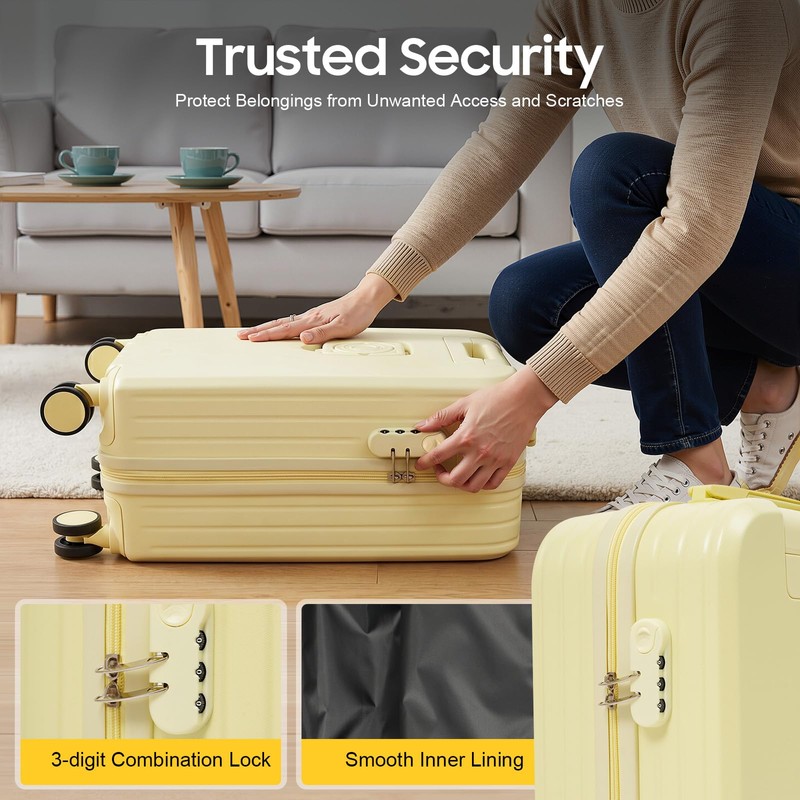 20 Inch Carry On Luggage Suitcase, Lightweight Hardshell Travel Suitcase