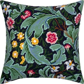 Leicester by William Morris Counted Cross Stitch Kit, Embossed 16" x 16" Printed Tapestry, European Quality