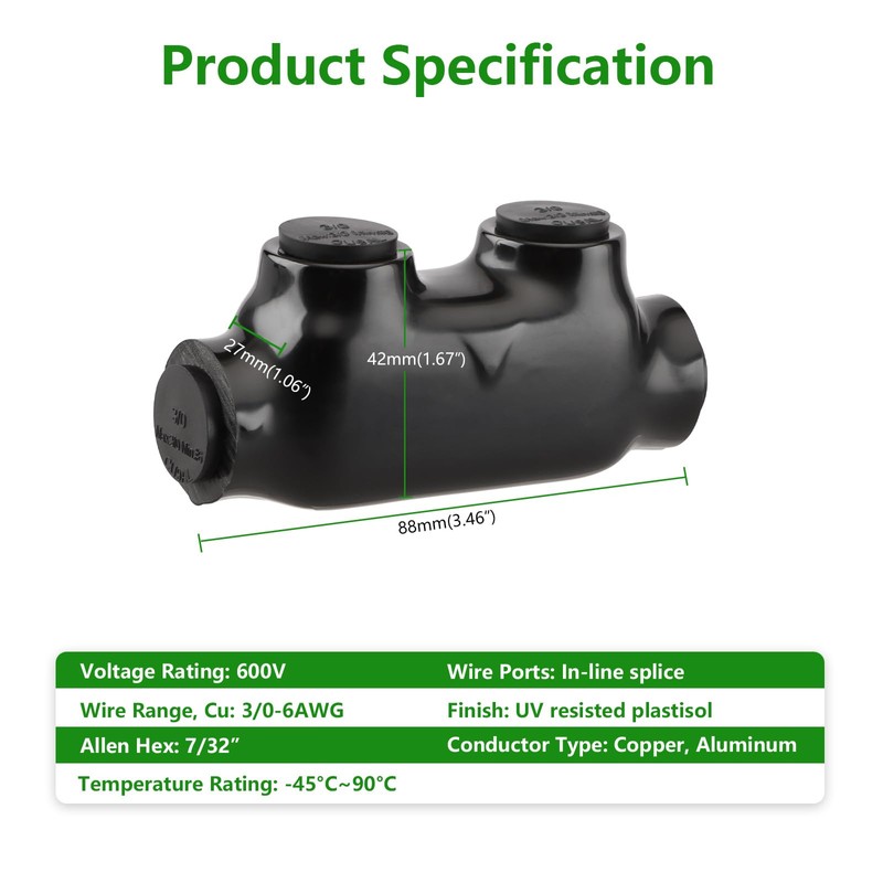 Wengart - Insulated Inline Splice Connector, Allen Hex Electrical Connector