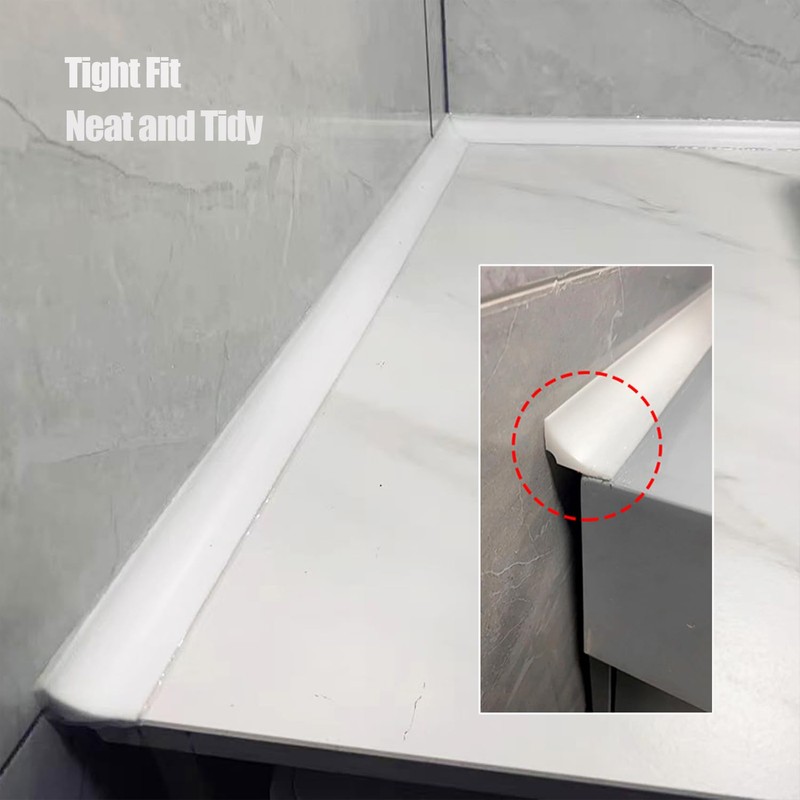 Shower Threshold Water Dam, Barrier Strip, Silicone Water-Blocking Self-Adhesive Sealant