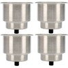 4pcs Stainless Steel Cup Drink Holder with Drain Marine Boat