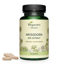 Hawthorn Berry Vegavero® | 700 mg Extract | 100% Organic | NO Additives | Natural Antioxidant | 60 Vegan Capsules