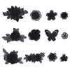 letsinstyle 12 PCS Black Mixed Style Lace Applique, Embroidery Patch