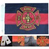 Fire Department Thin Red Line Black Maltese Cross Premium Quality