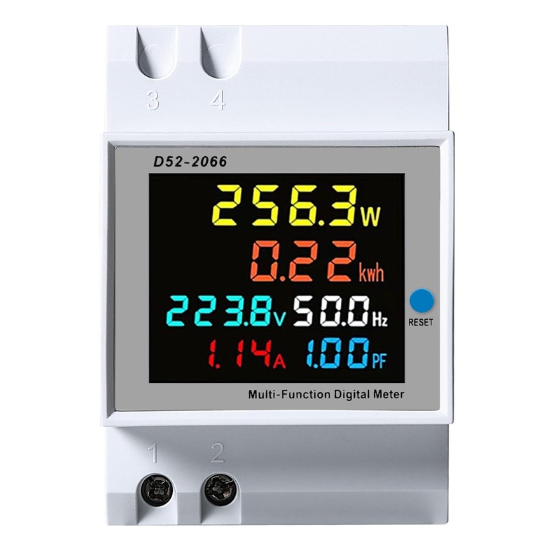 DEWIN Electric Meter, 6 in 1 Digital Energy Meter 100A
