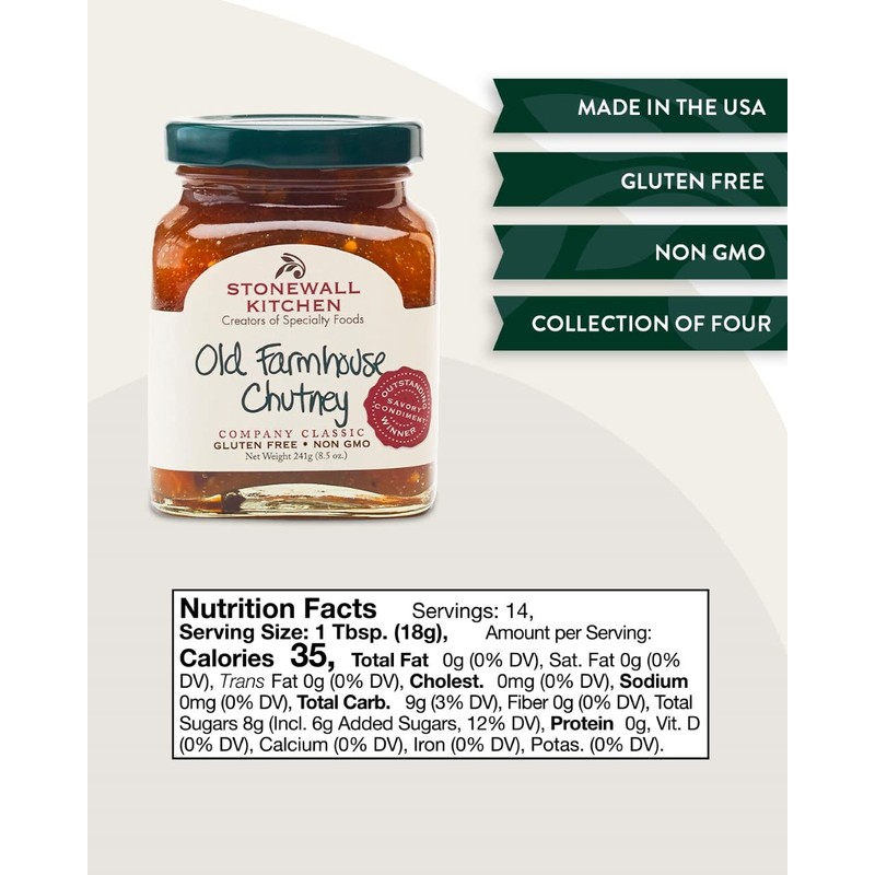 Stonewall Kitchen Old Farmhouse Chutney, 8.5 Ounces