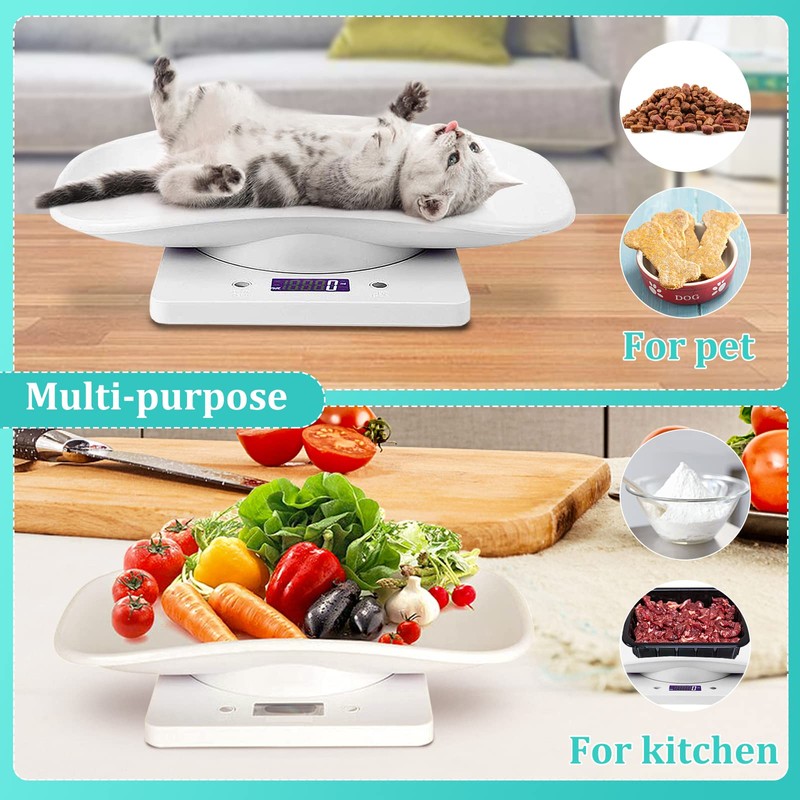 Digital Mini Pet Scale, Small Animal Weight Scale, Portable LCD