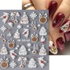 Gold Glitter Jelly Lamp Ball Christmas Nail Art Stickers, 5D