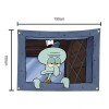 MICROBARBERS Squidward Cartoon Tapestry Wall Hanging Window Design l SpongeBob