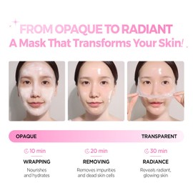 KLAVUU Actress Backstage Glow Peel Off Face Mask (2.4 fl.oz/70ml) - Radiance Boost, Deep Hydration for Women Peeling and Exfoliating for Silky Smooth, Even-Toned Glass Skin, Korean Skin Care for women