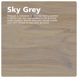 Rubio Monocoat Wood Stain & Finish 65 ft² - Sky Grey | Oil Plus 2C | Quick-Dry, Eco-Friendly Linseed Wood Oil for Indoor Use, Includes Accelerator (Part B) | Protector | 130 ml
