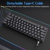 DIERYA 60% Mechanical Keyboard, DK61se Wired Gaming Keyboard with Red