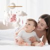 Herfair Mobile Baby Bed Bell with Teddy Bear Wooden Girls