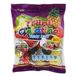 Mini Gelatinas 24/SIETE Frutas 20 Pzas Grenetina 15g