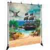 YWENBO Pirate Party Backdrop for Photography Pirate Ship Treasure Beach