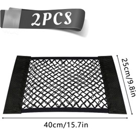 Mesh Cargo Net Car Storage Wall Sticker - 2Pcs Organizer Pouch Bag With Pocket, Small