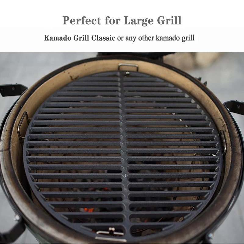 KAMaster 18 inches Cast Iron Cooking Grids Grates for Large