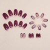 Purple Press on Nails Medium Oval Artificial Acrylic Fake Nails