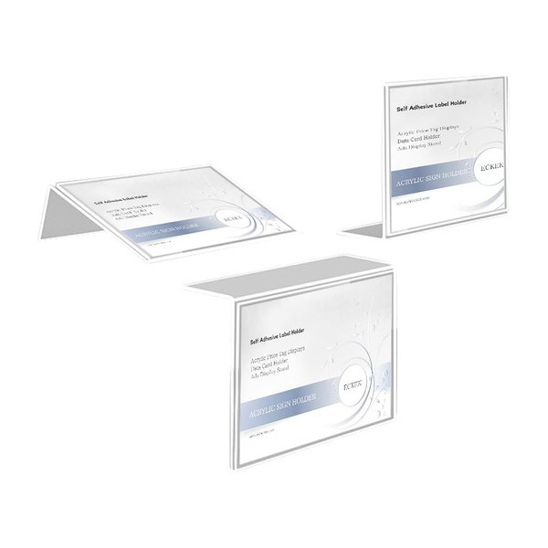 ECKEK Self Adhesive Label Holder Acrylic Price Tag Displays Sign