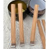 Double-Layered Wooden Candle Wicks and Stands 30 Sets 5.1 X