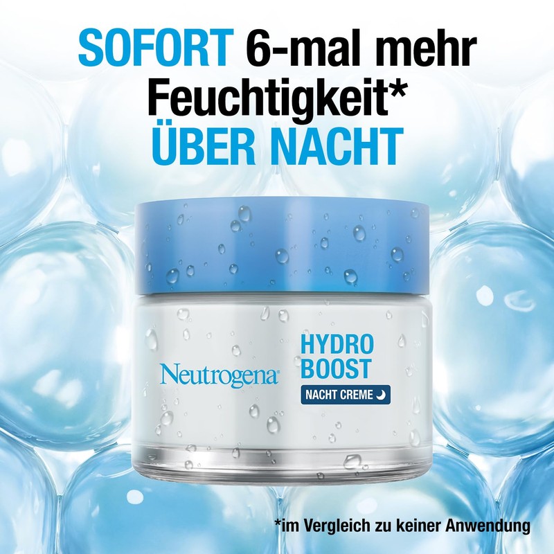 Neutrogena Hydro Boost Night Cream, Moisturising Night Cream, Face Cream