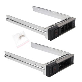 Heretom Pack of 2 3.5 Inch X7K8W Y796F LFF SAS/SATA HDD Hard Drive Frame Caddy Tray for Dell Gen 14 PowerEdge R240 R340 R440 R540 R640 R740 R740xd R6415 R6525 R7415 R77 425 RR47515 C6420 + 4 Screws