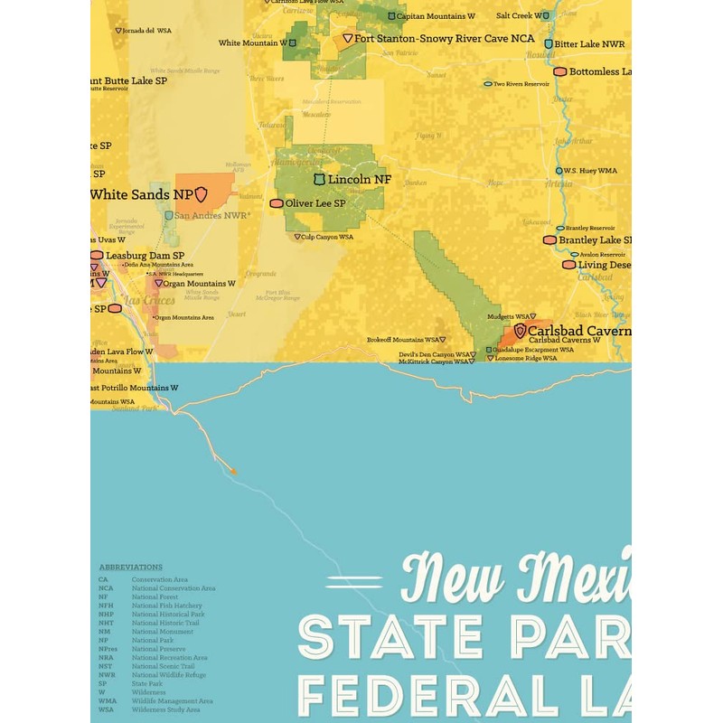 Best Maps Ever New Mexico State & Federal Lands Map