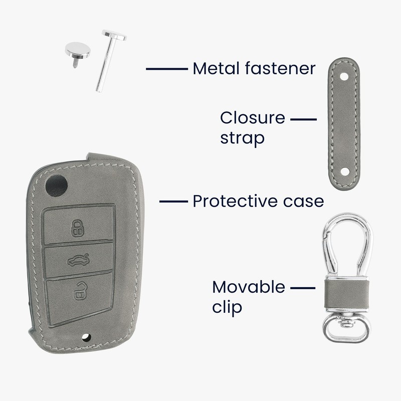 kwmobile Car Key Case Compatible with VW Golf 7 MK7