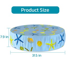 Docuwee Foldable 31.5" Dog Pet Small Bath Pool Cover, Fit 31.5" Foldable Dog Swimming Pool, Washable Waterpoof and UV Protection Pool Cover with Cute Pattern (Small(31.5"x7.9"))