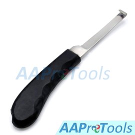 AAProTools Hoof Knife Narrow Blade Right Hand Farrier Equine Horse Stainless Steel Blade Black Plastic Water Proof Contoured Handle Better Grip
