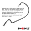 Phoxinus EWG Offset Worm Hooks - Weedless Fishing Hooks -