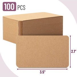 Mr. Pen- Kraft Mini Note Cards, 3.5”x2.1”, 100 Pack, Blank Business Cards, Small Note Cards, Small Blank Cards, Mini Blank Cards, Small Notecards, Business Cards Blank Kraft Paper Business Cards