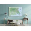 Physical State Map of Massachusetts - 23.3 x 16.5 Inches