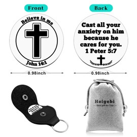 Christian Gift for Men Women Pocket Hug Token Religion Gifts Bible Verse Keychain Christmas Birthday Graduation Present for Son Daughter Friend Anxiety Relief Gifts Double Sided Engraved