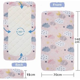 Cot Bed Fitted Sheets 140 x 70 Cotton Jersey | Hypoallergenic Toddler Bed Sheet Fully Elasticated Skirt Breathable Easy Care | Junior Bed sheets