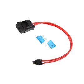 Motoforti 32V Low Profile Mini Fuse Adapter Kit with 2pcs 15A Blade Style Fuse Long-lasting