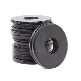 50pcs Black M8 Flat Washers(OD=24mm, 2mm Thickness) Grade 8 Carbon Steel, Zinc Plated