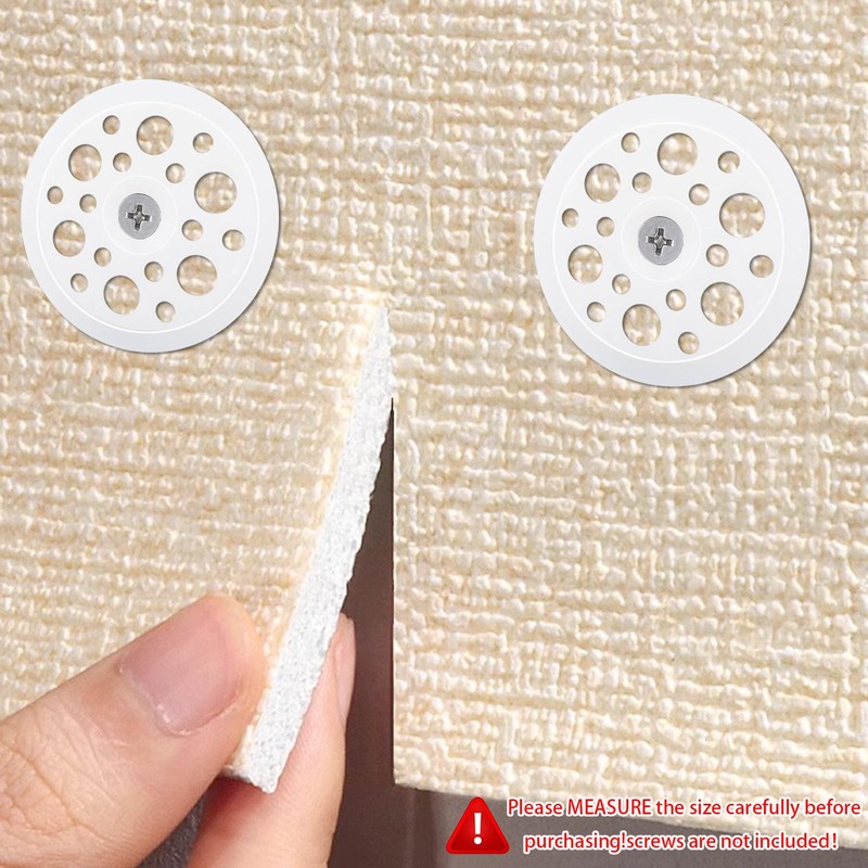 600 Pcs 45 mm White Plastic Washer, Foam Board Fasteners
