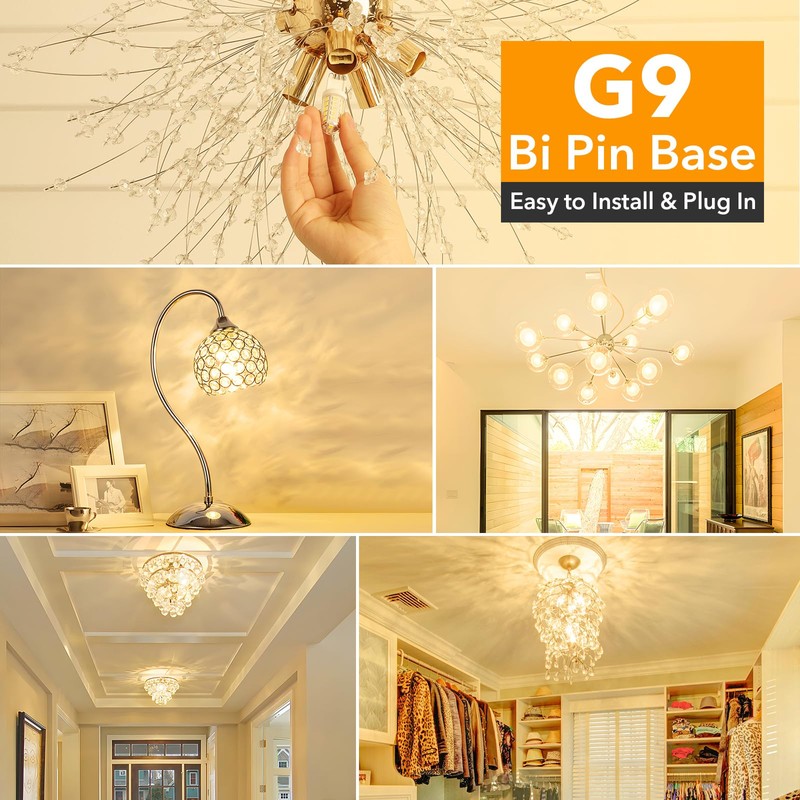 MAXvolador G9 LED Bulb Dimmable, Soft White 3000K, 40W T4