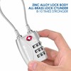 2 Pack TSA Approved Travel Luggage Locks, Long Cable Combination