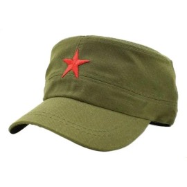Gorra Militar Estrella Roja Comunista Verde 56-59cm