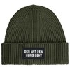MoonWorks® Men's Beanie with Patch, Knitted Hat with Saying "Der