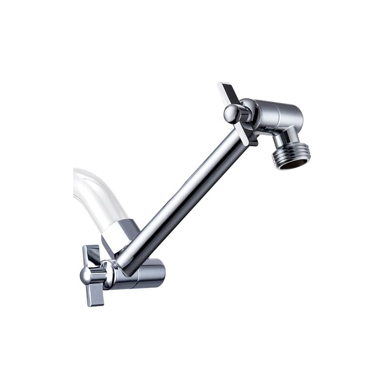 G-Promise 5.8 Inch All Metal Shower Head Extension Arm, Adjustable