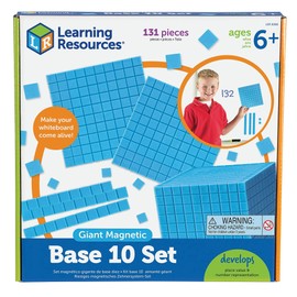Learning Resources LER6366 Gigantic Magnetic Base Ten Set, Blue, 1/Each