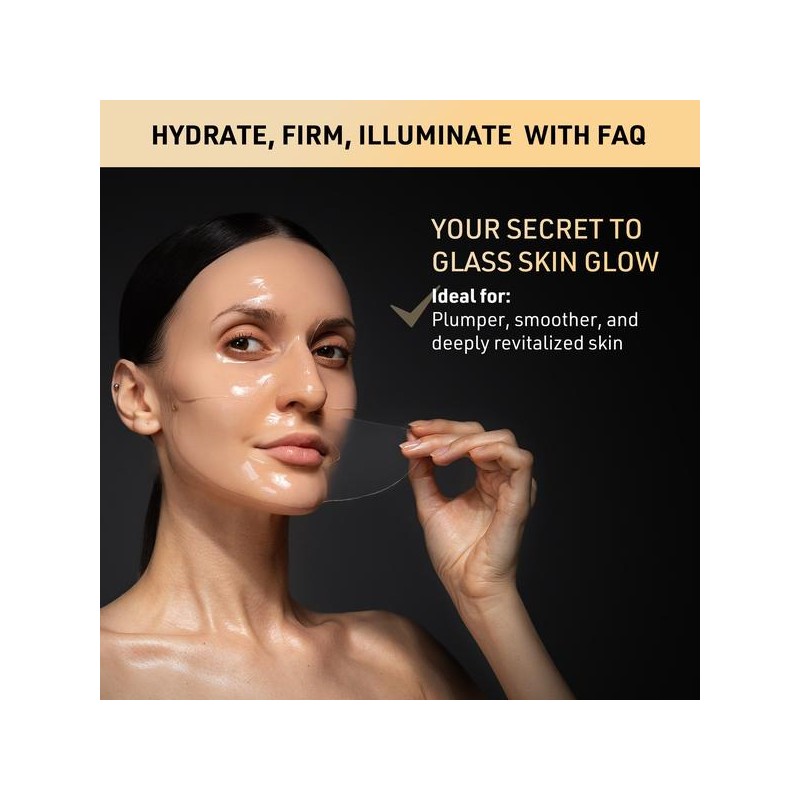 FOREO FAQ Glass Skin Collagen Hydrogel Face Mask 5 Pack