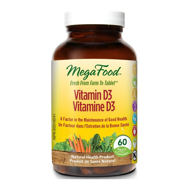 Mega Food Vitamin D3 1000 IU 60 Tablets