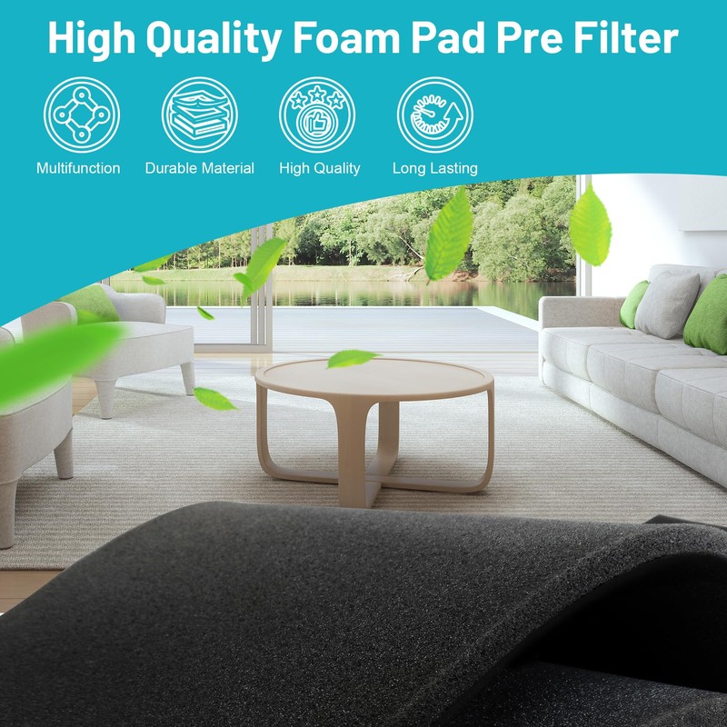 Chiligent Cut to Fit Foam Pad Pre Filter, 17"x 39.4"
