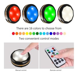 Unbranded Puck Lights with Remote16 Colors Rechargeable Under Cabinet Lights. Closet Light